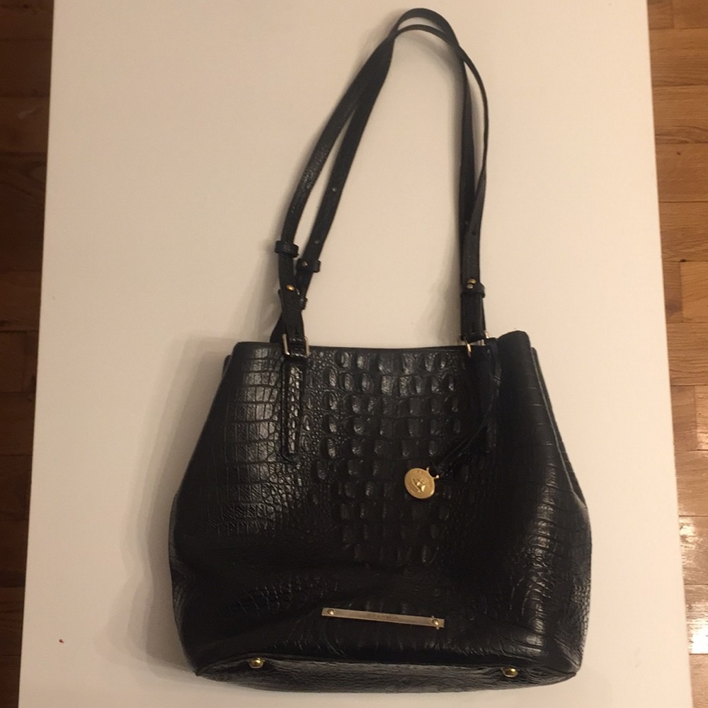 Black Brahmin Leather Purse Shoulder Tote